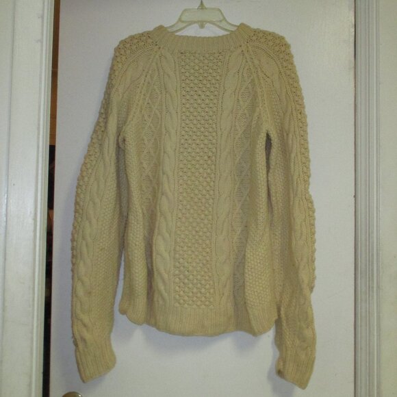 Sweater "Snowflakes” Scoop Neck Pull Over Sweater XL Cream - Picture 2 of 12
